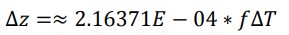 Equation 6: Final equation for the defocus distance for the completely acrylic system