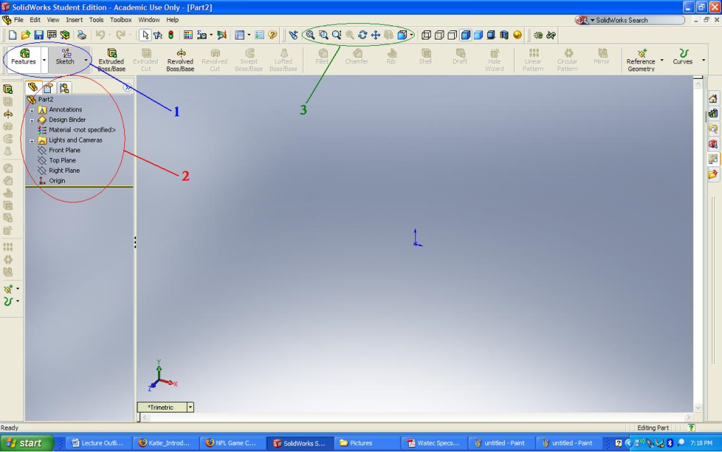 Figure 2: Important Toolbars