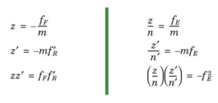 Figure 4. Newtonian Imaging Equations