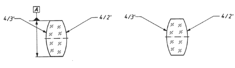 Figure 1: Centring tolerances example, ISO 10110-7