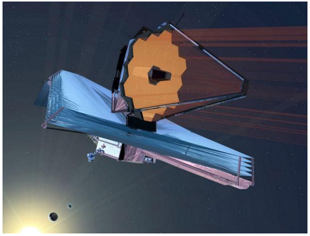 Figure 11. Concept drawing for James Webb Space Telescope showing primary and secondary mirrors